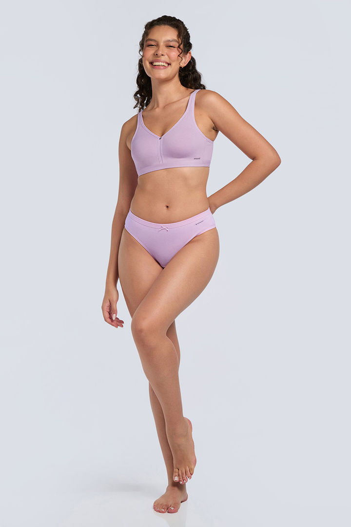 Amante Non Padded Non Wired Cotton Chic Support Bra - Orchid Bouquet — image 5